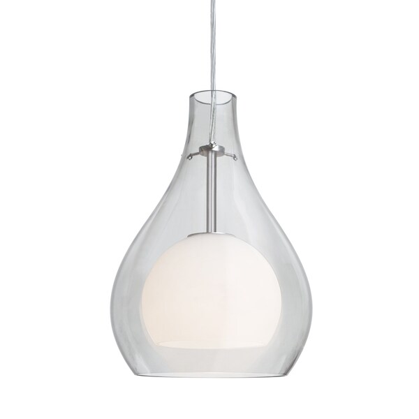 Besa Lighting Elle 11 Cord Pendant, Clear, Satin Nickel Finish, 1x9W LED 1JT-ELLE11CL-LED-SN - main